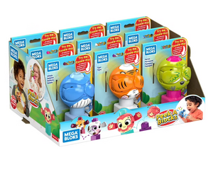 Mega Bloks Peek a Block Bausteine, verschiedene Tiere im Display (9), 10 x 14 cm