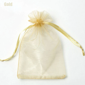 GOUDEN organza zakjes 9x12cm (per 100 stuks)