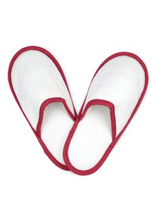 Slippers, 38/40 White/Burgundy