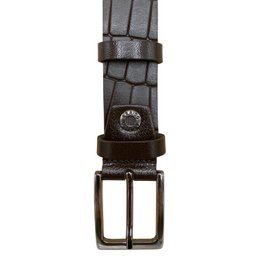 3 cm breiter Ledergürtel mit Krokoprägung in 6 Farben - Damengürtel oder Herrengürtel