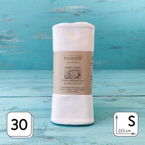 Baby care or handle handkerchief savings pack, white 30 family pack