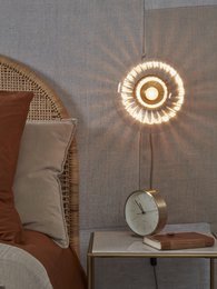 Wandlamp Bruxelles, goud/transp.