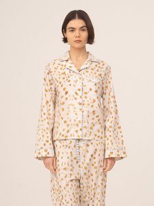 White Bambi Deer Print Pyjama Shirt
