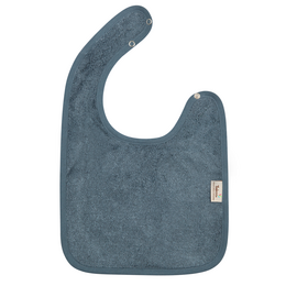 Large bib with snap button, available in various pastel colors including misty rose, rosewood, apricot blush, sea blue, aspen green, graphite, marin, frosted almond, mellow mauve, whisper green, honey yellow, moon blue, feather grey, daisy white, silky lilac, and savannah sand.