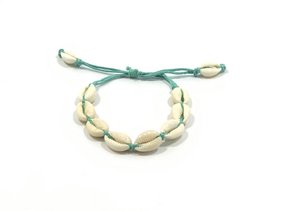 Cowry armband turqoise