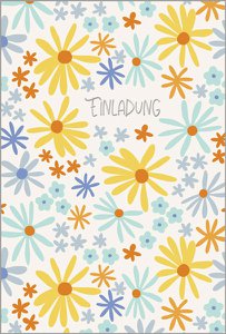 Folded card with envelope invitation