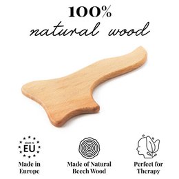 Gua Sha træ cellulite massager lymfedrænage paddle Maderotherapy