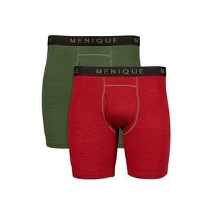 Men's Merino 160 Boxer Briefs 2-Pack Royal cherry/Dark green