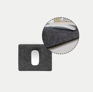 Mousepad made of felt and cork | 20x25cm | anthracite
