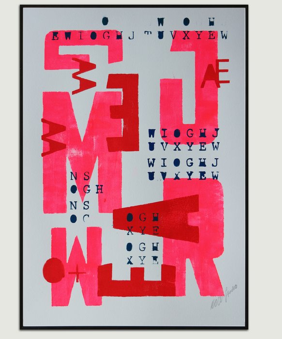 Schilderij - Neon Typography #2