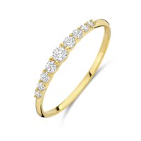 New Bling - 9NBG-0971-54 - 14K geelgouden ring – met zirkonia in verschillende groottes - Maat 54