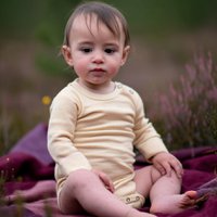 Woolen body long sleeve - Merino wool - Natural