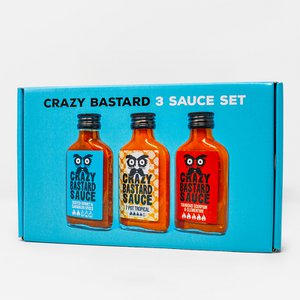 Crazy Bastard Hete Saus - (3x Caribische doos van 100 ml)