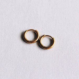 Stainless steel creole 10mm "basic" - gold - EA500