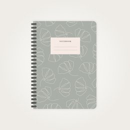 Notizblock Line Flowers A5