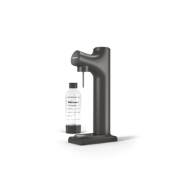 Waterworks Shape Carbobator water bubbler set made from renewable recycling plastic, available in Crayon Grey and Volcano Grey colors.