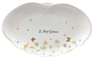 Mademoiselle Butterfly, flowers plate plateau New Bone