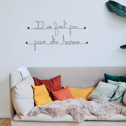 Metal Quote “It takes little to be happy”
