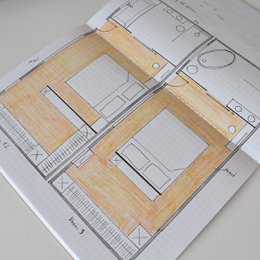 Interiørdesign brevpapir notesbog