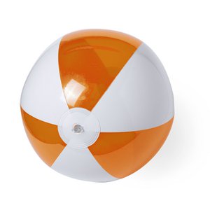 Opblaasbare strandbal opgeblazen: 28 cm oranje