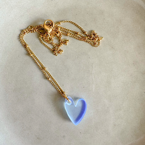 Ketting Lume Charms | Heart Neon Blue Gold