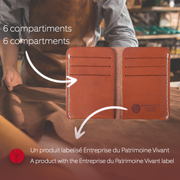 Black leather card holder