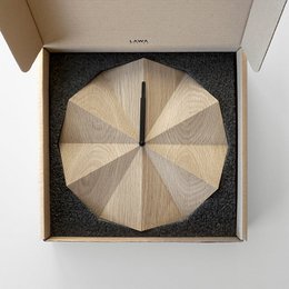 Wooden Delta Clock in Oak