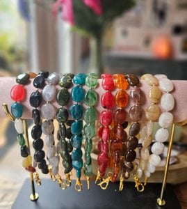 Telefoonkoord kralen ovaal