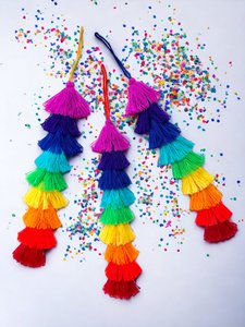 Regenboog kwastjes charme