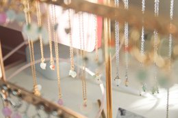Halskæde Aquamarine & Aventurine - Guld
