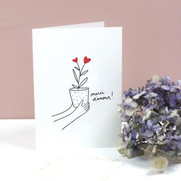 Dobbeltkort "Merci d'Amour"