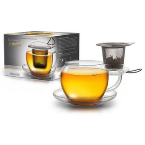 JUMBO Tee-Tasse XXL aus Glas mit Henkel