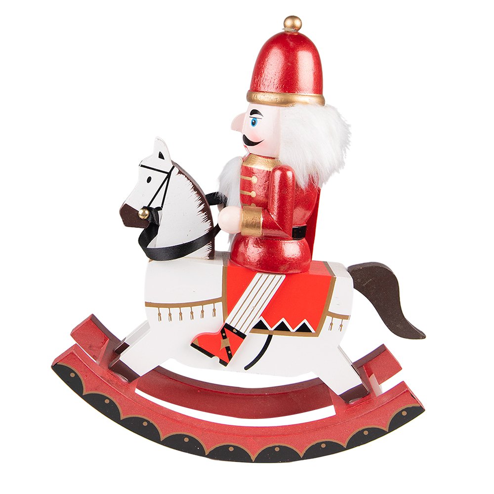 Beeld Notenkraker 30 cm Rood Groen MDF Kerstdecoratie