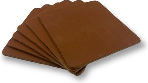 Coasters Leather cognac 100% cowhide