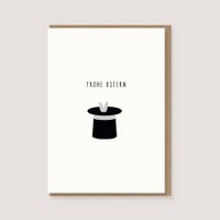 Folding card with envelope - "Rabbit Magic - Happy Easter"