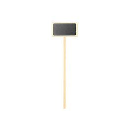  "Rectangle chalkboard 25cm with wooden stick handle, black slate surface, bulk pack of 10 pieces"