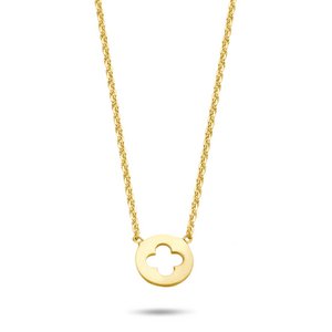 Silber Halskette mit Klee vergoldet