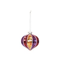 Ornament - Xmas Ball - Glass - Multi Colour - 8x8cm