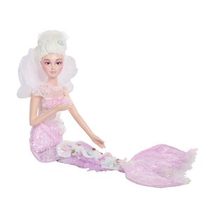 TREASURE MERMAID DOLL W/BOX LT PNK/WH 81CM