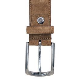Suede Belt Men Light Brown - Suede Belt Women Light Brown - 3.5 cm Wide