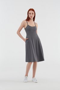 1734-03 | Strap dress - anthracite melange