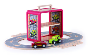 Car Circuit Case - Imitatiespel - 3+ houten speelgoed