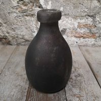 Lara vase rusa neck black 12x21 (75462)