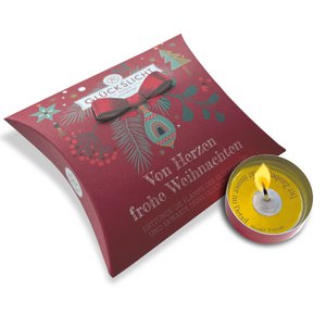 Gelukslichtje / In de geschenkdoos met uitgeknipte strik 🎀 / Warm / Vrolijk kerstfeest uit de grond van mijn hart / VE 15