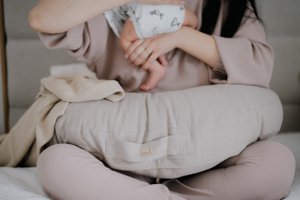 Stillkissen aus Leinen - 6 FARBEN, Stillkissen, Stillkissen aus Leinen, U-förmiges Kissen, Helfer für Mutter und Baby, Stillkissen aus Leinen
