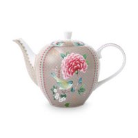 Tea Pot Large Blushing Birds Khaki 1.6ltr
