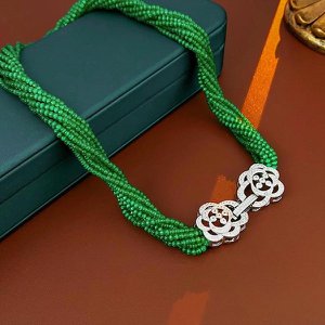 Braided Choker with Cat's Eye Stones Beads - Camille Closure