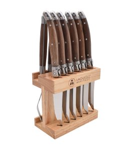 LAGUIOLE HERITAGE Set mit 6 Messern und 6 Gabeln, Griff aus Walnussholz