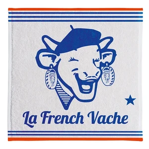 LA VACHE QUI RIT "La French Vache" - Square terry towel 50x50