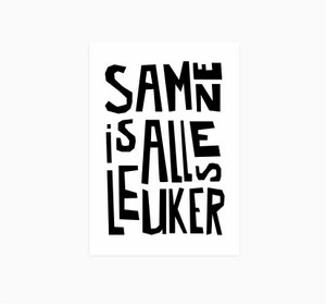 A6 Postkarte || Alles zusammen macht mehr Spaß